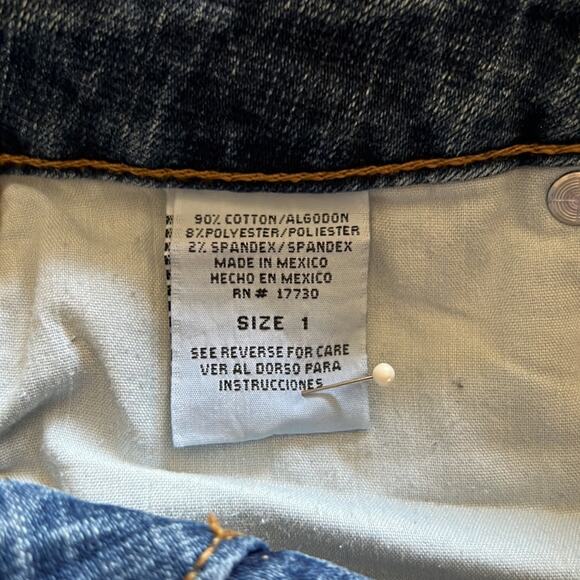 Mossissue by Mossimo Blue Denim Flare Jeans Junior Size 1 Y2K - Picture 5 of 10